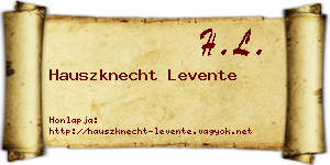 Hauszknecht Levente névjegykártya