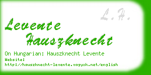 levente hauszknecht business card